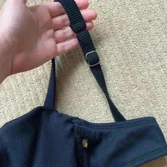 La Vie En Rose Textured  Bikini, black, top size XXL, bottom size L. - Picture 6 of 11